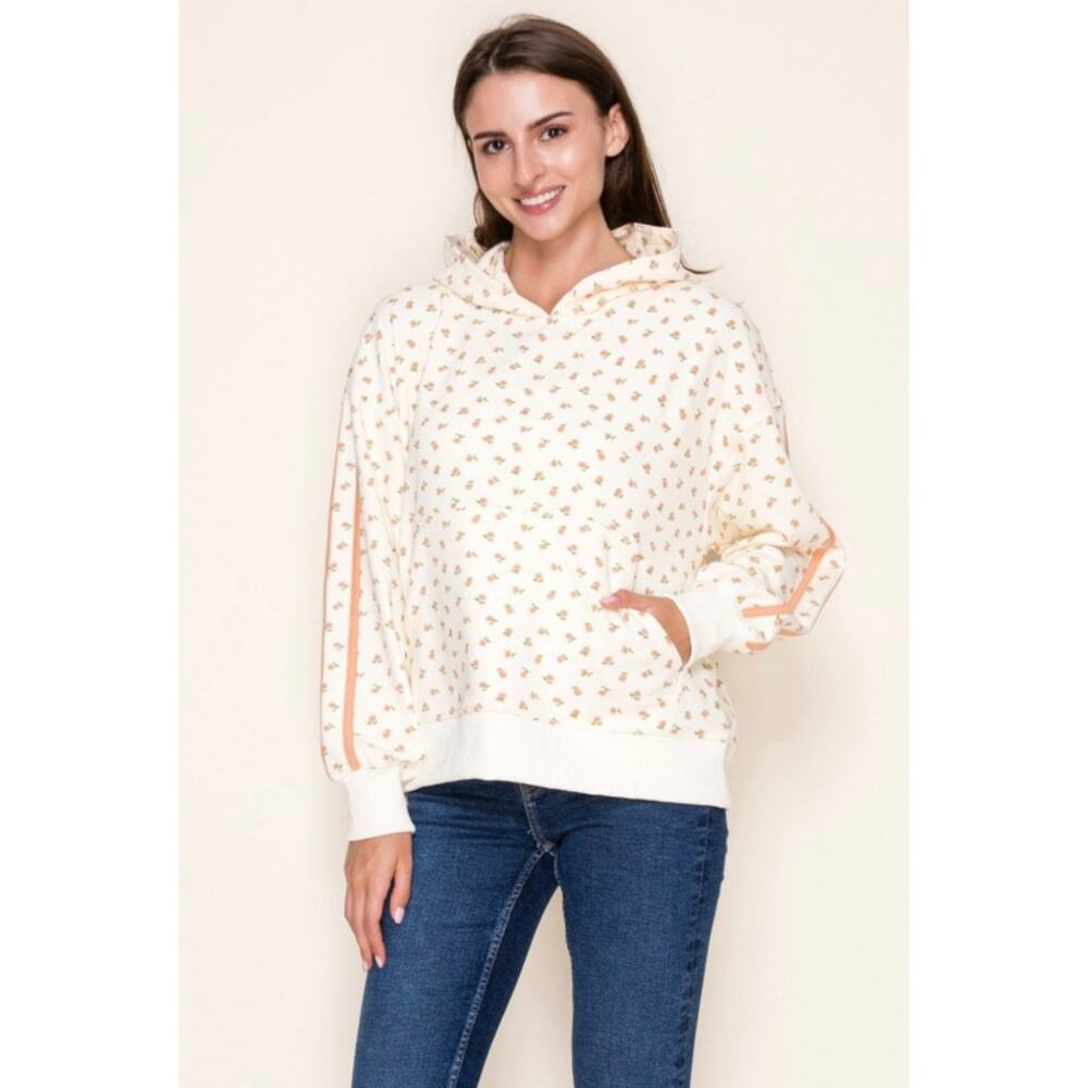 White Birch - Floral Print Hoodie - Picture 3 of 3